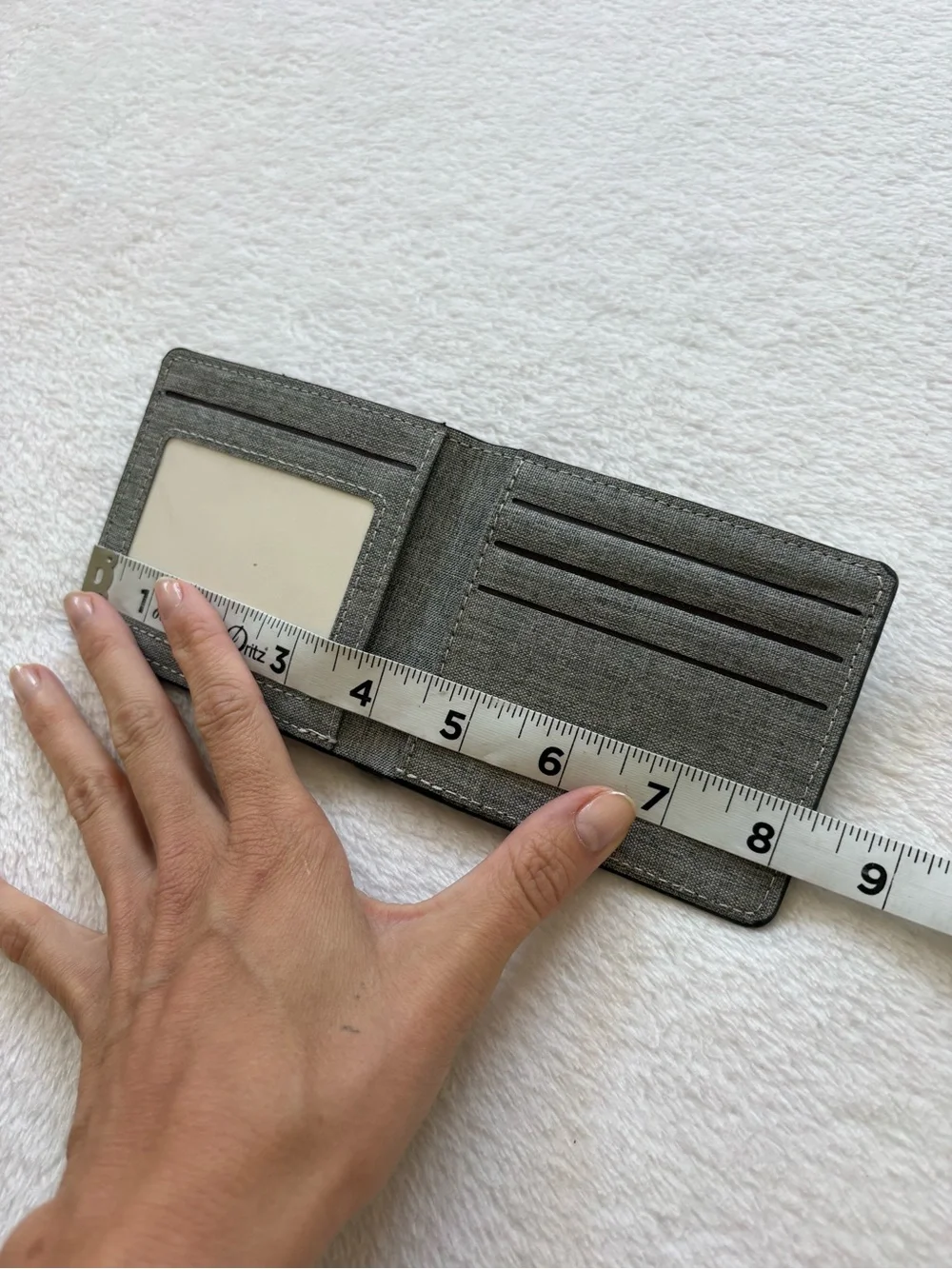 Gray Men’s Bifold Wallet - Minimal Fabric Design